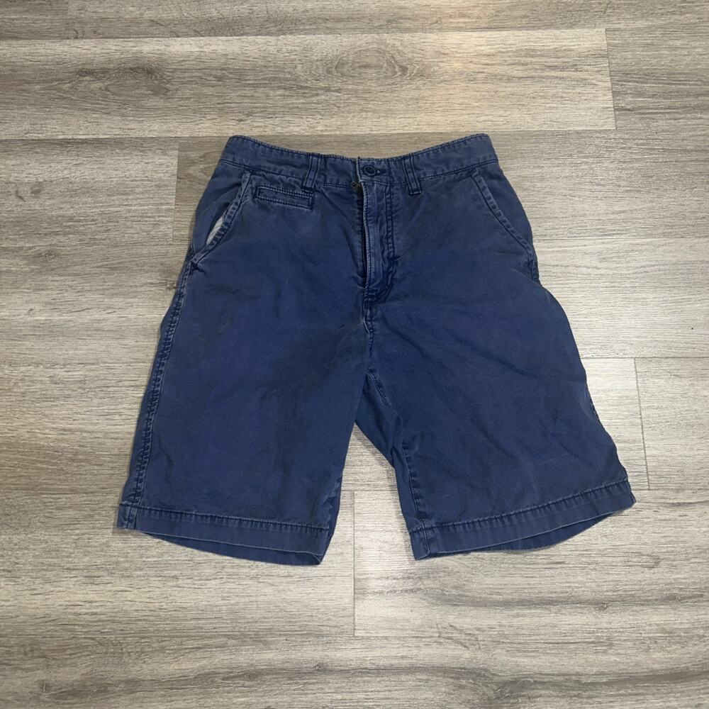 Gap Kids Sz 12 Regular Khaki Shorts Blue Adjustable Waist